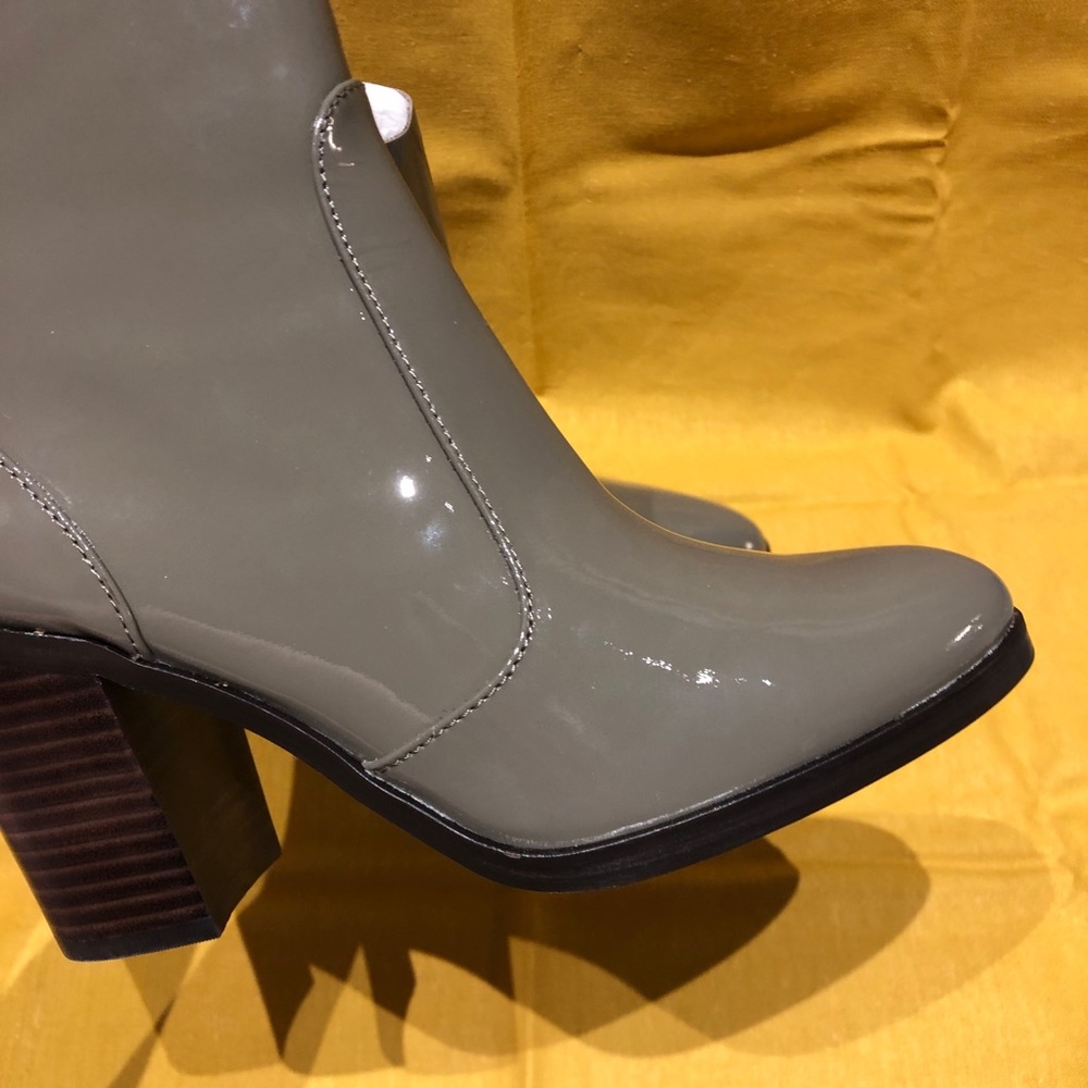 Splendid Roselyn Patent Stacked Heel Sock Boots - Picture 6 of 8